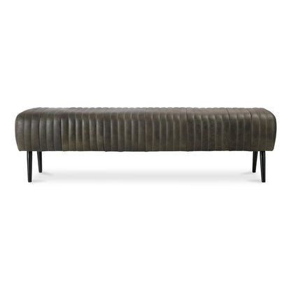 Moes Home - Endora Bench Charred Olive - PK-1105-16 view 2