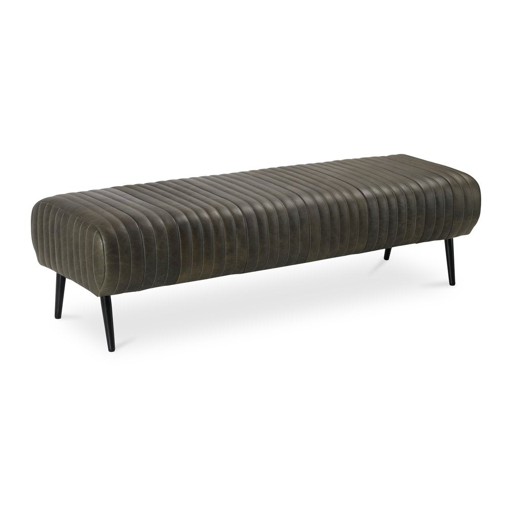 Moes Home - Endora Bench Charred Olive - PK-1105-16 view 3