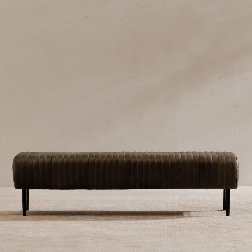 Moes Home - Endora Bench Charred Olive - PK-1105-16 view 6