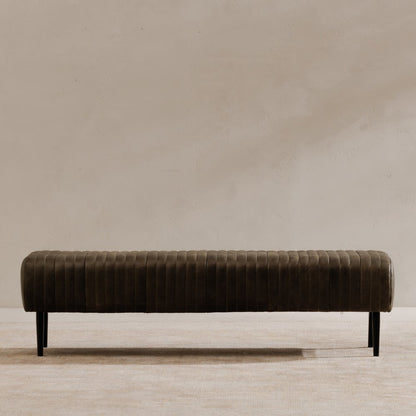 Moes Home - Endora Bench Charred Olive - PK-1105-16 view 6