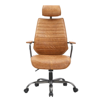 Moes Home - Executive Office Chair Cognac - PK-1081-23 veiw 1
