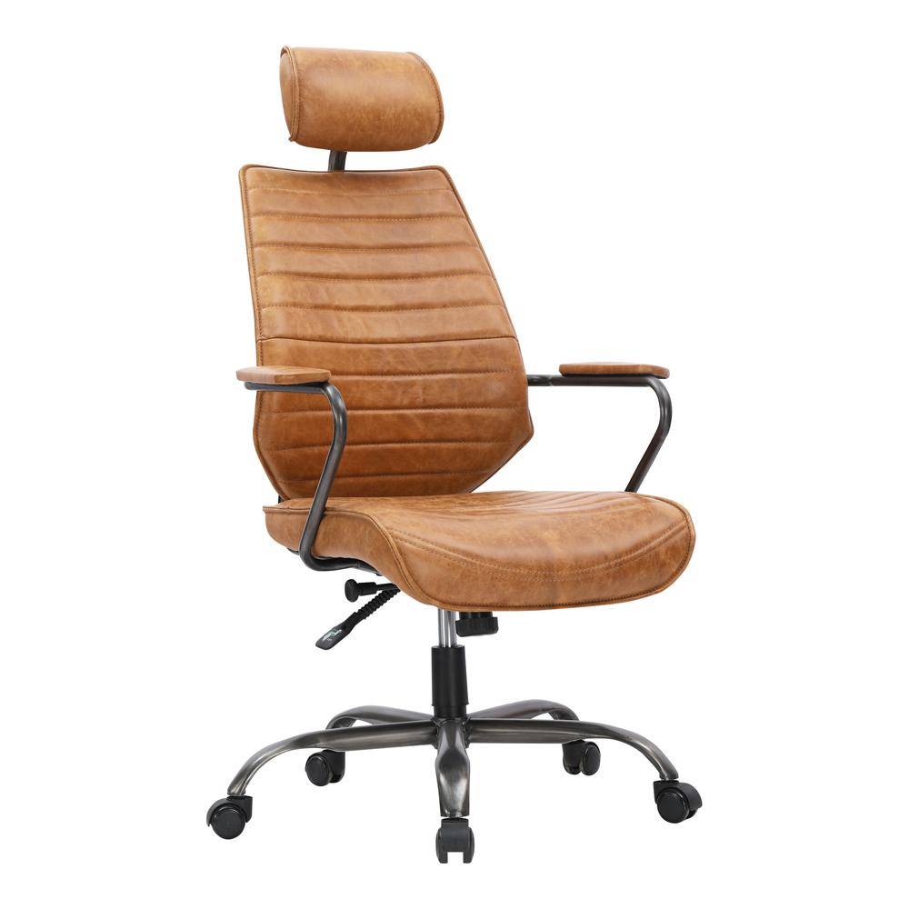 Moes Home - Executive Office Chair Cognac - PK-1081-23 veiw 2