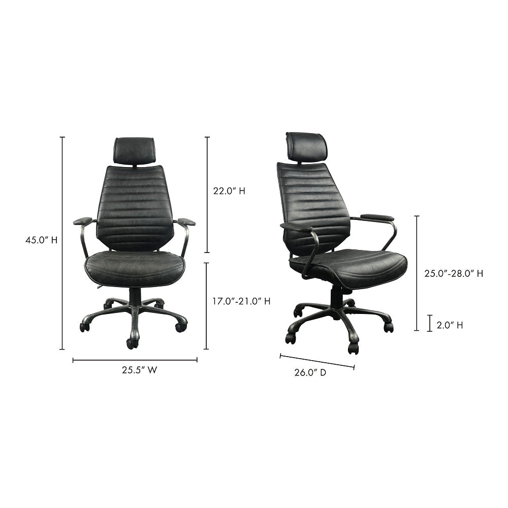 Moes Home - Executive Office Chair in Black - PK-1081-02 veiw 5