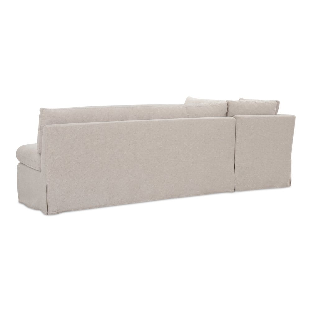 Moes Home - Fable Slipcover Dining Banquette L-Shape Beige 100.5 in. - OA-1068-34 view 2