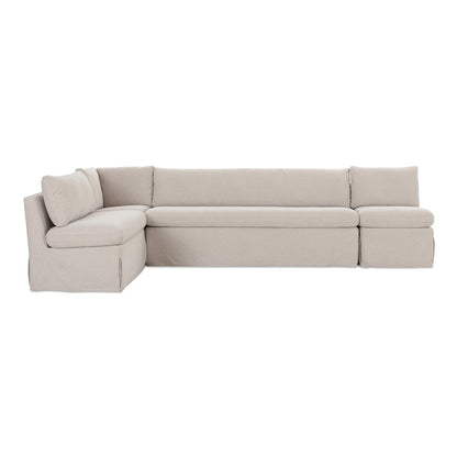 Moes Home - Fable Slipcover Dining Banquette L-Shape Beige 125.5 in. - OA-1069-34 view 1