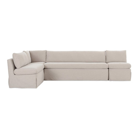 Moes Home - Fable Slipcover Dining Banquette L-Shape Beige 125.5 in. - OA-1069-34 view 1