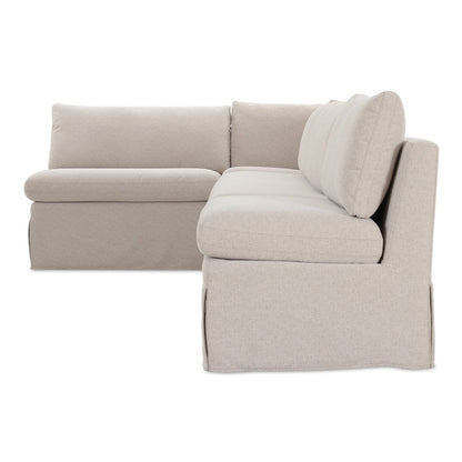 Moes Home - Fable Slipcover Dining Banquette L-Shape Beige 125.5 in. - OA-1069-34 view 3