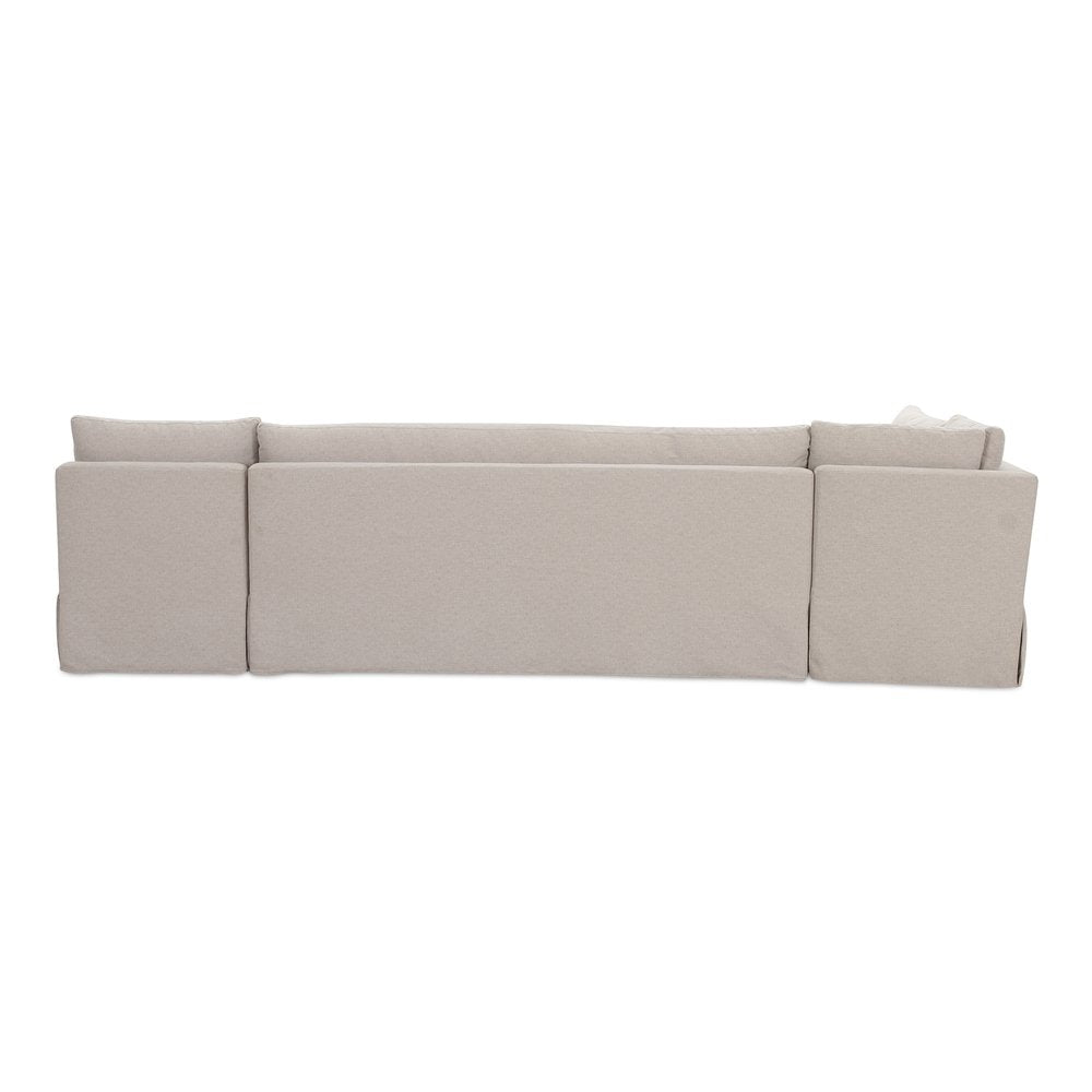 Moes Home - Fable Slipcover Dining Banquette L-Shape Beige 125.5 in. - OA-1069-34 view 4