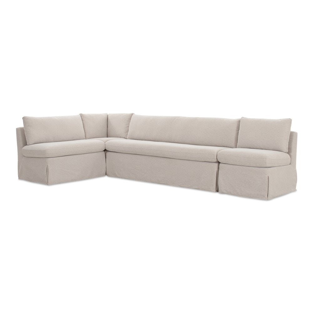 Moes Home - Fable Slipcover Dining Banquette L-Shape Beige 125.5 in. - OA-1069-34 view 5