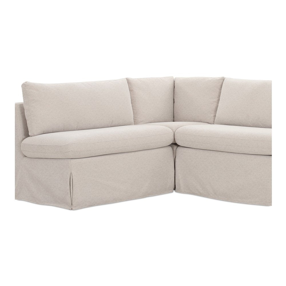 Moes Home - Fable Slipcover Dining Banquette L-Shape Beige 125.5 in. - OA-1069-34 view 6