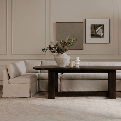 Moes Home - Fable Slipcover Dining Banquette L-Shape Beige 125.5 in. - OA-1069-34 view 10