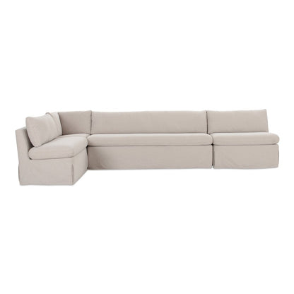 Moes Home - Fable Slipcover Dining Banquette L-Shape Beige 139.5 in. - OA-1070-34 view 1