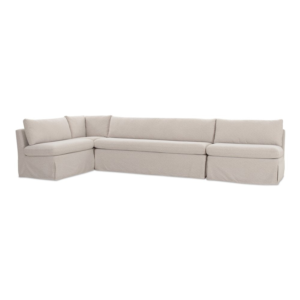 Moes Home - Fable Slipcover Dining Banquette L-Shape Beige 139.5 in. - OA-1070-34 view 5