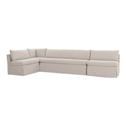 Moes Home - Fable Slipcover Dining Banquette L-Shape Beige 139.5 in. - OA-1070-34 view 5