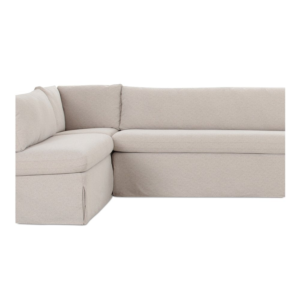 Moes Home - Fable Slipcover Dining Banquette L-Shape Beige 139.5 in. - OA-1070-34 view 6