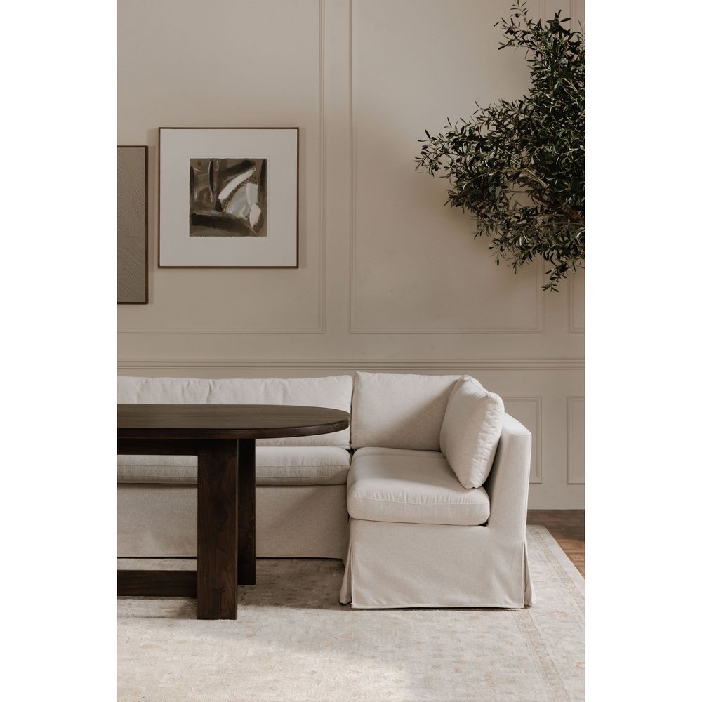 Moes Home - Fable Slipcover Dining Banquette L-Shape Beige 139.5 in. - OA-1070-34 view 8