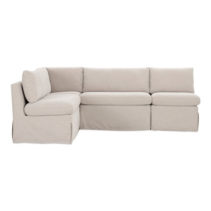 Moes Home - Fable Slipcover Dining Banquette L-Shape Beige 96 in. - OA-1067-34 view 1