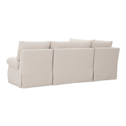 Moes Home - Fable Slipcover Dining Banquette L-Shape Beige 96 in. - OA-1067-34 view 2