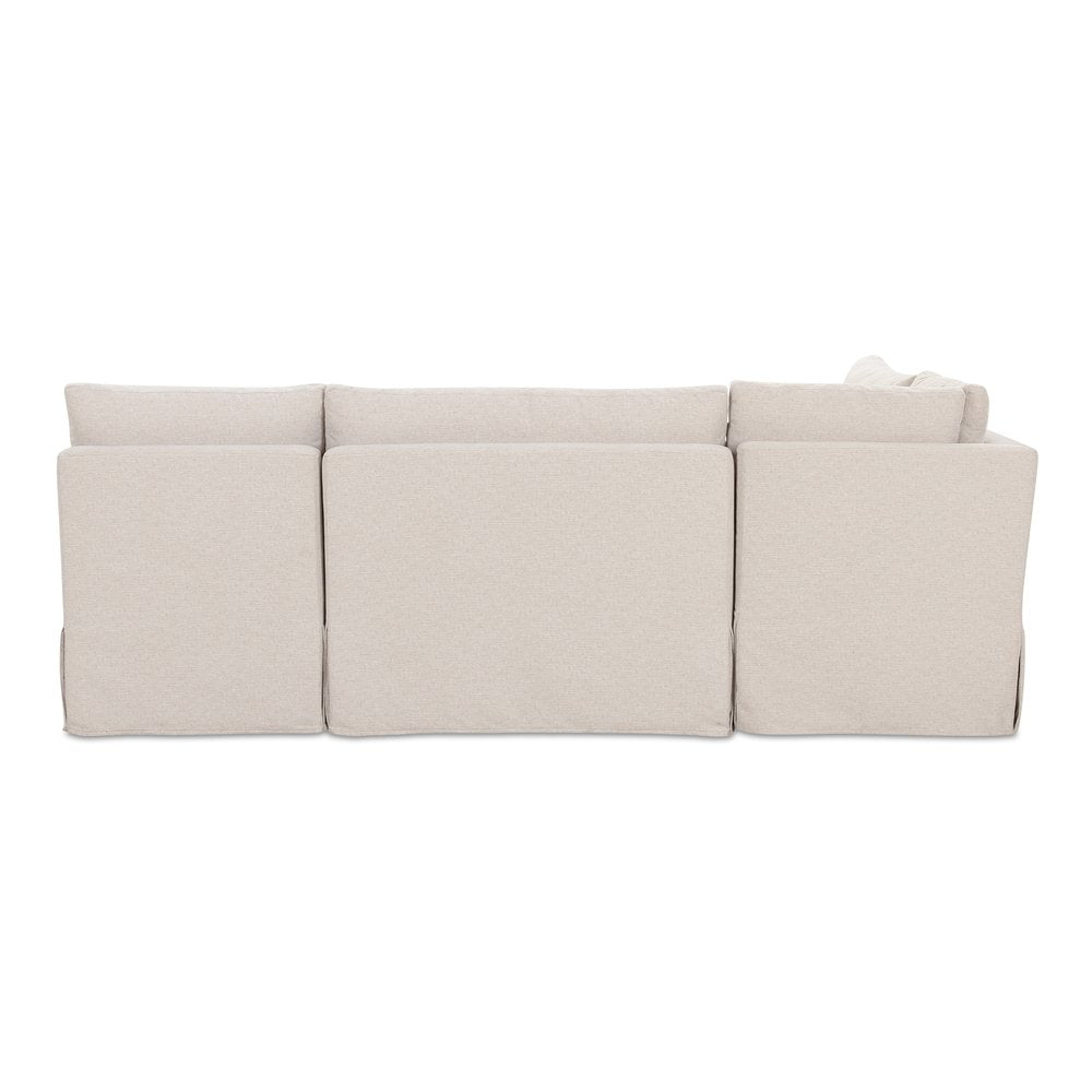 Moes Home - Fable Slipcover Dining Banquette L-Shape Beige 96 in. - OA-1067-34 view 4