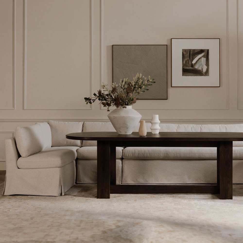 Moes Home - Fable Slipcover Dining Banquette L-Shape Beige 96 in. - OA-1067-34 view 10