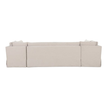 Moes Home - Fable Slipcover Dining Banquette U-Shape Beige 129 in. - OA-1072-34 view 4