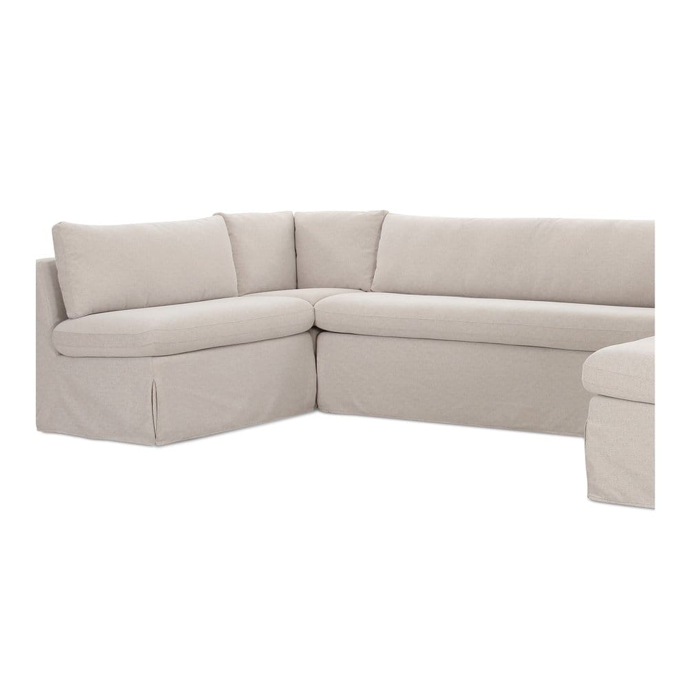 Moes Home - Fable Slipcover Dining Banquette U-Shape Beige 129 in. - OA-1072-34 view 6