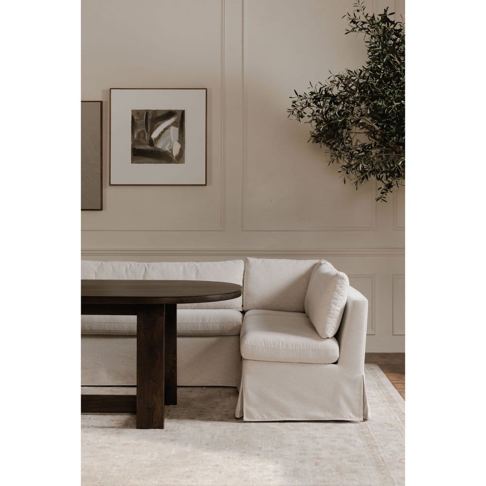 Moes Home - Fable Slipcover Dining Banquette U-Shape Beige 129 in. - OA-1072-34 view 8