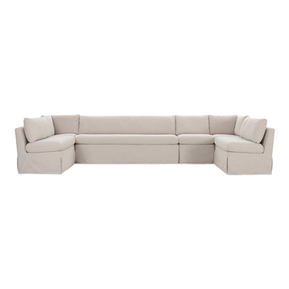 Moes Home - Fable Slipcover Dining Banquette U-Shape Beige 154 in. - OA-1073-34 view 1