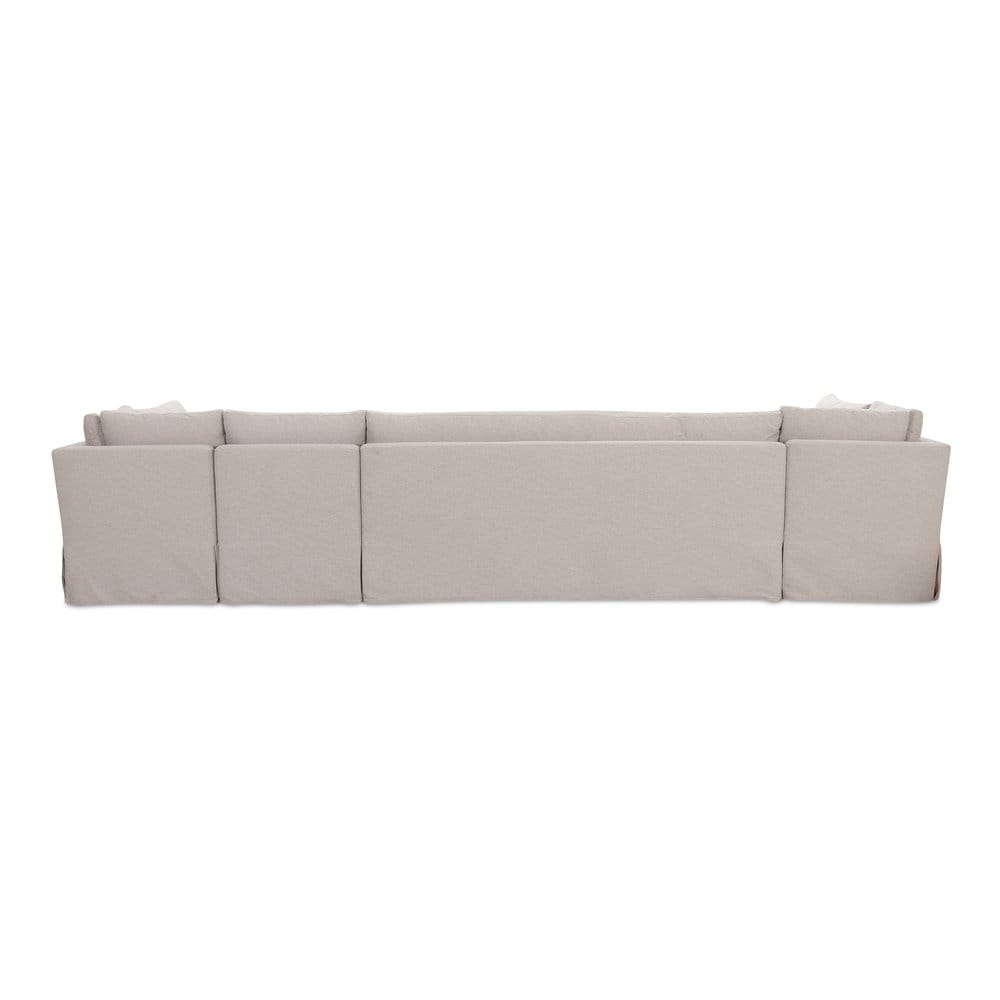 Moes Home - Fable Slipcover Dining Banquette U-Shape Beige 154 in. - OA-1073-34 view 4