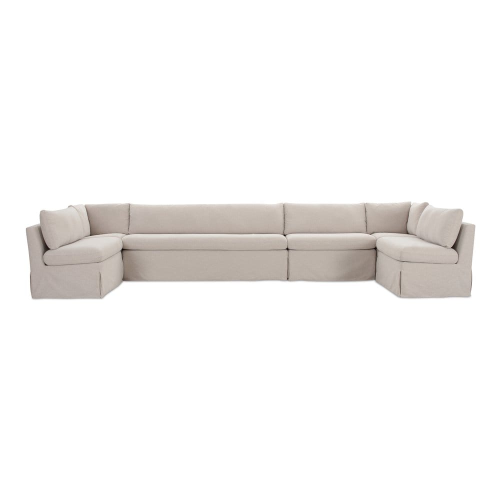 Moes Home - Fable Slipcover Dining Banquette U-Shape Beige 168 in. - OA-1066-34 view 1