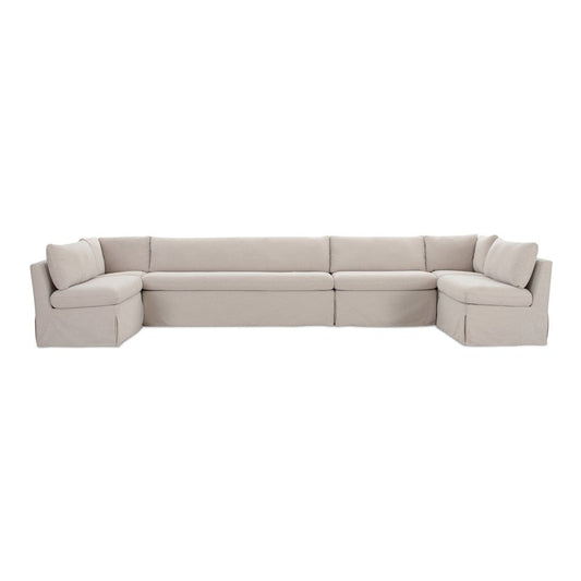 Moes Home - Fable Slipcover Dining Banquette U-Shape Beige 168 in. - OA-1066-34 view 1