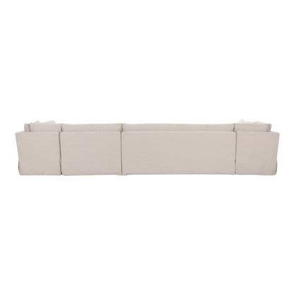 Moes Home - Fable Slipcover Dining Banquette U-Shape Beige 168 in. - OA-1066-34 view 4