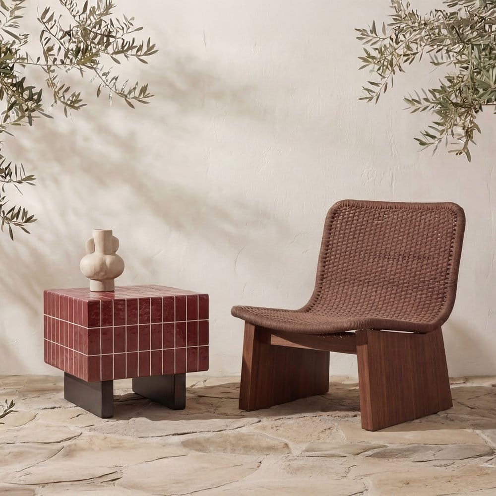 Moes Home - Farren Outdoor Side Table Brown - SC-1007-03 view 7