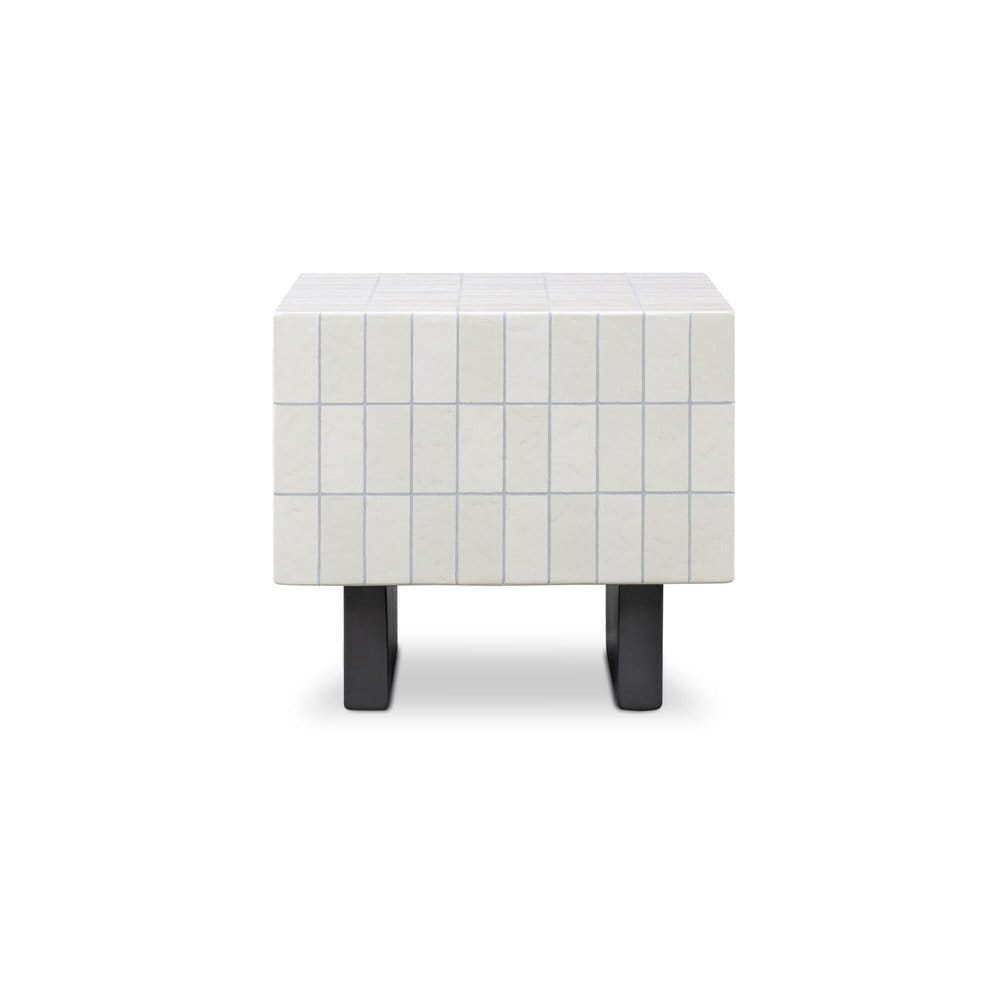 Moes Home - Farren Outdoor Side Table Cream - SC-1007-05 view 2