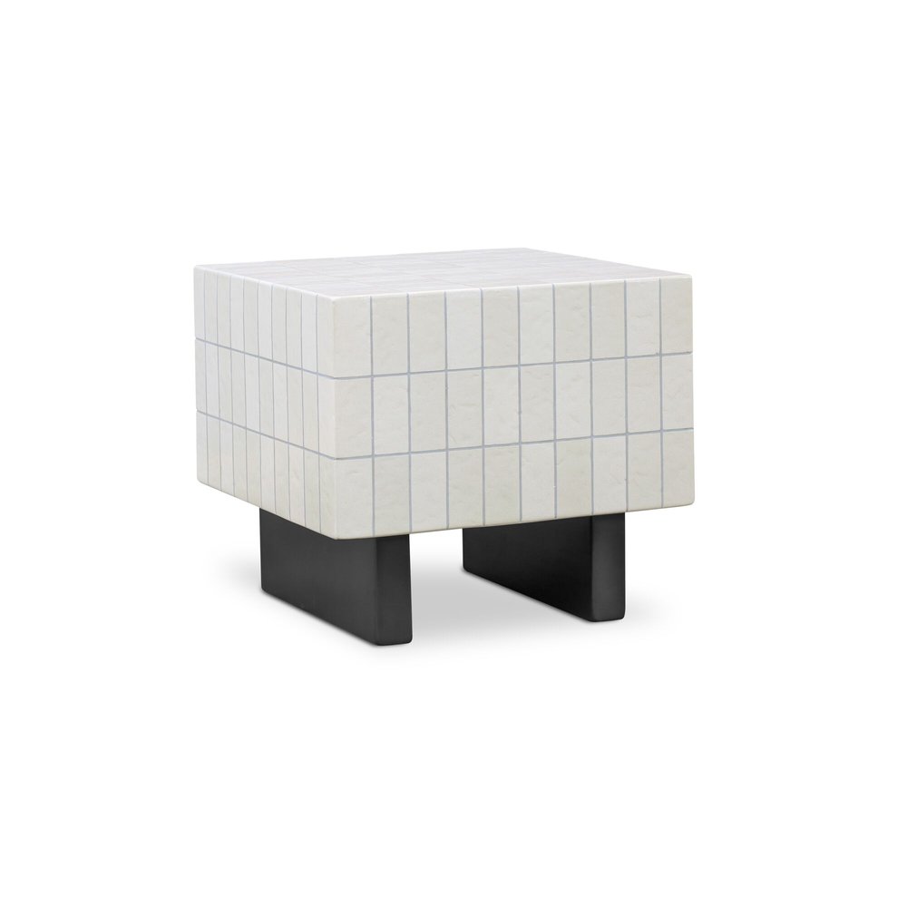 Moes Home - Farren Outdoor Side Table Cream - SC-1007-05 view 3