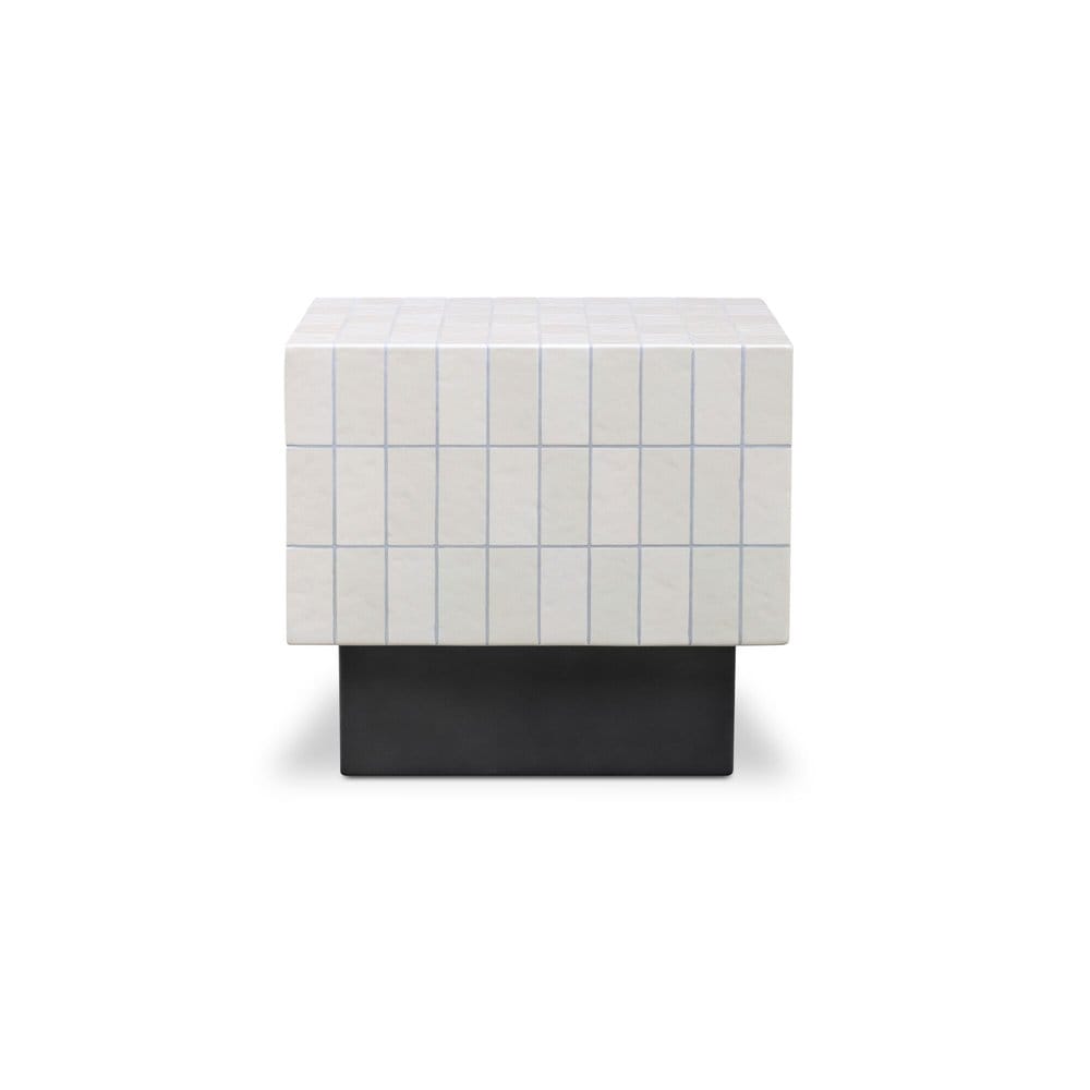 Moes Home - Farren Outdoor Side Table Cream - SC-1007-05 view 4