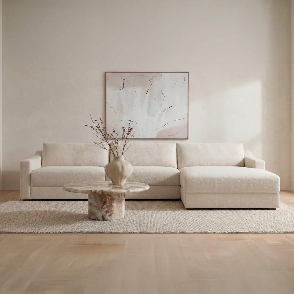 Moes Home - Farrow Sectional Flecked Oat Right - FO-1058-05-R-0 view 8