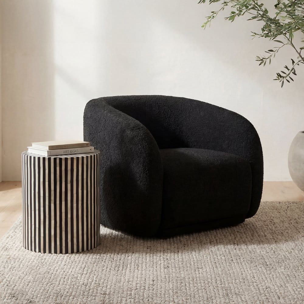 Moes Home - Faye Accent Chair Black Boucle - FO-1028-02 view 7