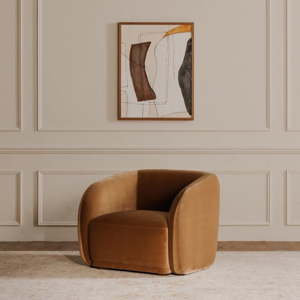 Moes Home - Faye Accent Chair Tan Faux Mohair - FO-1028-40 view 7