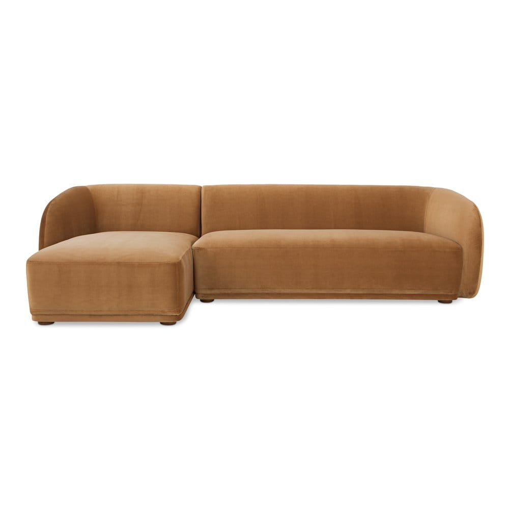 Moes Home - Faye Left Sectional Tan Faux Mohair - FO-1030-40-L-0 view 1