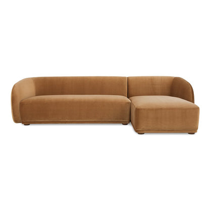 Moes Home - Faye Right Sectional Tan Faux Mohair - FO-1030-40-R-0 view 1