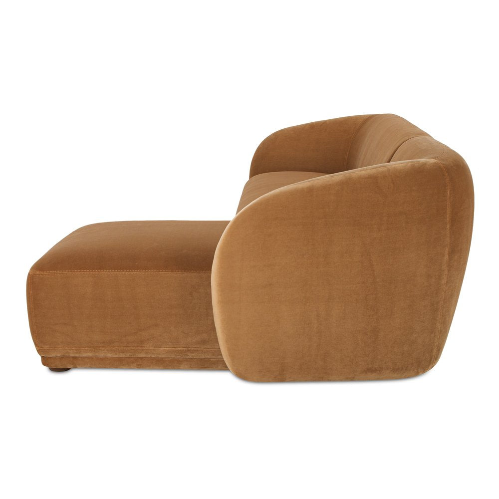 Moes Home - Faye Right Sectional Tan Faux Mohair - FO-1030-40-R-0 view 3