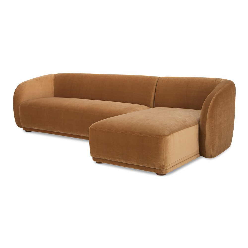 Moes Home - Faye Right Sectional Tan Faux Mohair - FO-1030-40-R-0 view 5