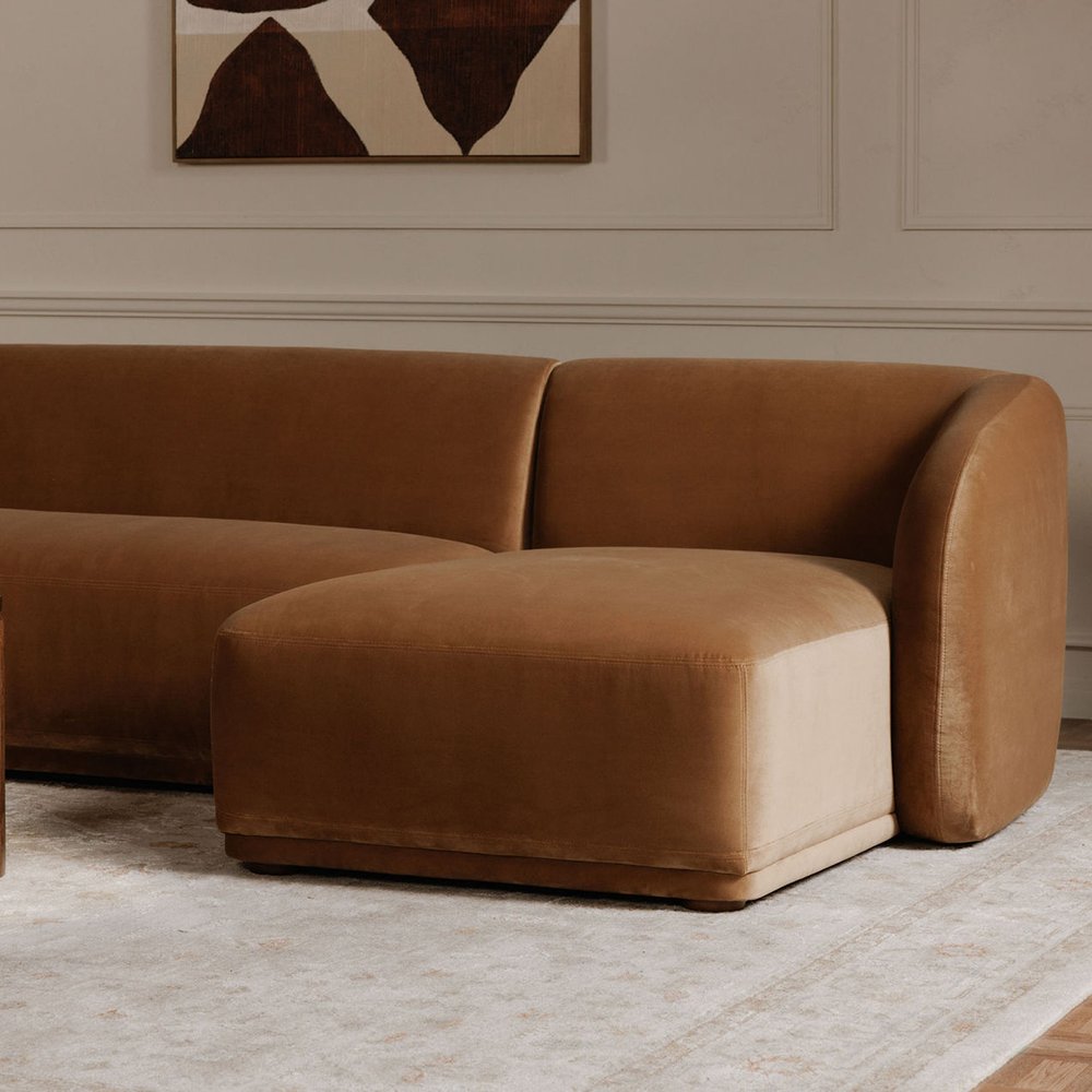 Moes Home - Faye Right Sectional Tan Faux Mohair - FO-1030-40-R-0 view 7