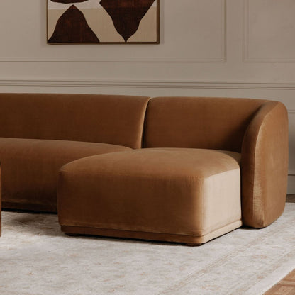 Moes Home - Faye Right Sectional Tan Faux Mohair - FO-1030-40-R-0 view 7