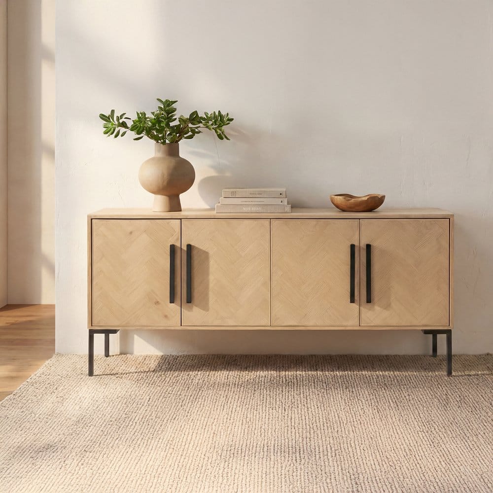 Moes Home - Fishbone Sideboard Natural - QM-1003-24 view 13