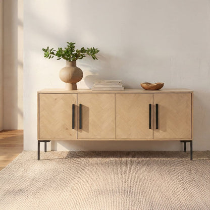 Moes Home - Fishbone Sideboard Natural - QM-1003-24 view 13