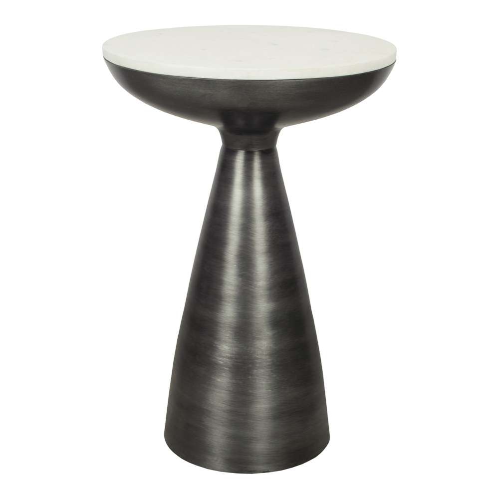 Moes Home - Font Side Table White Marble - FI-1032-18 veiw 1