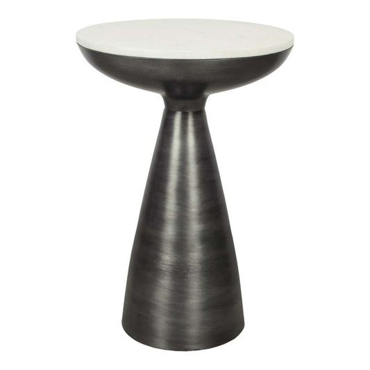 Moes Home - Font Side Table White Marble - FI-1032-18 veiw 1