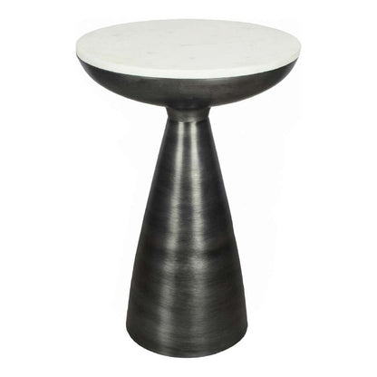 Moes Home - Font Side Table White Marble - FI-1032-18 veiw 2